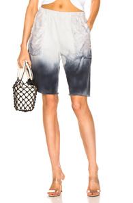 Raquel Allegra Fleece Shorts In Blue,tie Dye