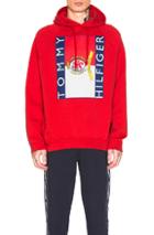 Vetements X Tommy Hilfiger Print Oversized Hoodie In Red
