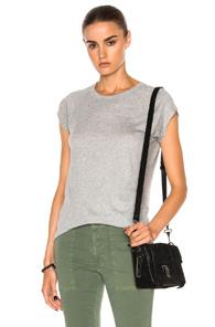 Nili Lotan Short Sleeve Baseball Tee In Gray