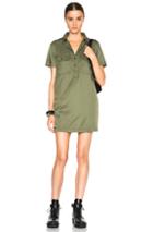 Nlst Officer Shirt Dress In Green