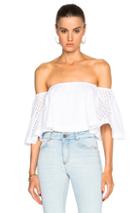 Nicholas Broderie Off Shoulder Top In White