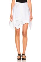 J.w. Anderson Short Handkerchief Skirt In White