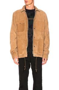 Sacai Corduroy Jacket In Brown
