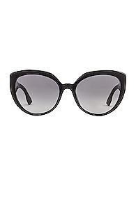Dior Ddiorf Cateye Sunglasses In Black
