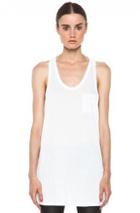 T By Alexander Wang Classic Viscose Tank In White