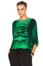Raquel Allegra Sweatshirt In Green,ombre & Tie Dye