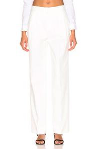 Frame Scallop Soft Trouser In White