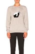 Loewe Panda Crewneck Sweater In Gray