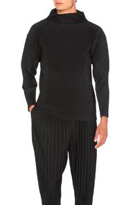 Homme Plisse Issey Miyake Turtleneck In Black
