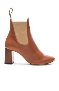 Chloe Leather Harper Ankle Boots In Brown
