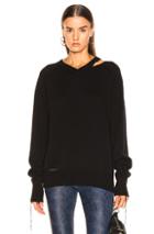 Helmut Lang Slash V Neck In Black