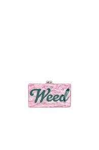 Edie Parker Jean Weed Clutch In Pink