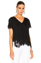 Helmut Lang Lace Tee In Black