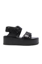 Ann Demeulemeester Leather Platform Sandals In Black