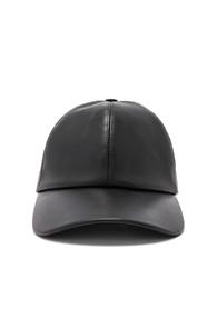 Buscemi Leather Baseball Cap In Black