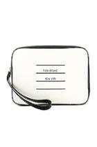 Thom Browne Kit Pouch In Black,white