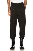 Yohji Yamamoto Camouflage Slim Trousers In Black