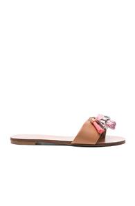Sophia Webster Suede Jada Tassel Slides In Brown