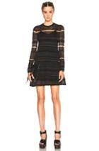 Mcq Alexander Mcqueen Geometric Lace Skater Dress In Black