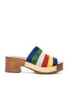 Rosetta Getty Clog In Blue,stripes,red,green