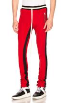 Fear Of God Double Knit Double Stripe Track Pant In Red
