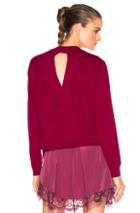 Michelle Mason Back Drape Sweater In Red