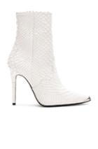 Amiri Western Embossed Snakeskin Boots In White,animal Print