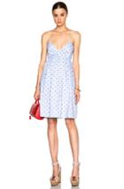 Victoria Victoria Beckham Fold Front Dress In Blue,geometric Print