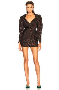 Attico Consuelo Mini Dress In Black,floral,red