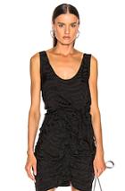 Carmen March Zebra Tie Tank Top In Animal Print,black