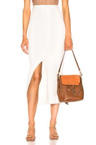 Fleur Du Mal Maxi Slit Skirt In Neutral