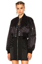 Alexander Wang Cropped Bomber Jacket In Black