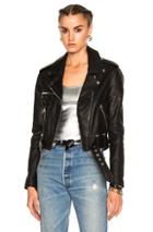Sprwmn Leather Moto Jacket In Black