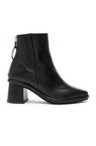 Reike Nen Leather Ring Slim Boots In Black