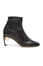 Nicholas Kirkwood Leather Maeva Pearl Booties In Black