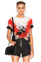 Baja East Tie Dye Cotton Tee In Ombre & Tie Dye,red,white,yellow