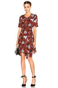 A.l.c. Sosta Dress In Red,floral