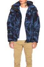 Canada Goose Wyndham Parka In Abstract,black,blue