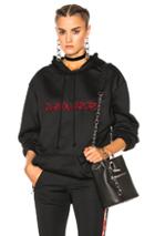 Rodarte La Embroidery Oversized Hoodie In Black