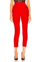 Alexander Mcqueen High Waisted Cigarette Trousers In Red