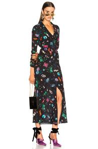 Rixo London Tori Dress In Black,abstract,floral