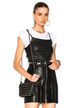 Helmut Lang Leather Strap Tank Top In Black
