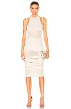 Esteban Cortazar Crochet Knit Dress In Neutrals