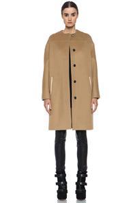 Derek Lam Doubleface Wool Drop Shoulder Coat In Brown