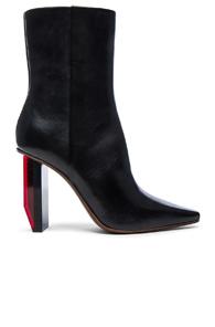 Vetements Reflector Leather Ankle Boots In Black