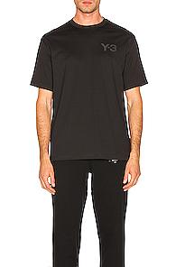Y-3 Yohji Yamamoto Logo Tee In Black