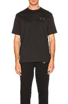 Y-3 Yohji Yamamoto Logo Tee In Black