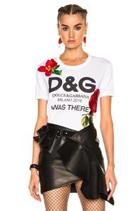 Dolce & Gabbana Embroidered Graphic Tee In White