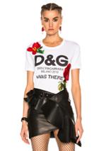 Dolce & Gabbana Embroidered Graphic Tee In White
