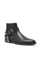 Balmain Leather Boots In Black